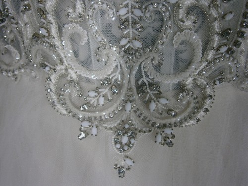 Eve of Milady Wedding Dress Ballgown 8 Tulle Net Skirt Bling Corset Armbands USA - Picture 15 of 22