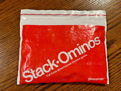 Vintage 1978 Stack Ominos Three-dimensional Domino Game ~ Pressman ~ 56 Tiles