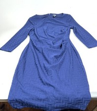 Chaps Bodycon Dress Navy Night 3/4 Sleeve Back Zipper Womens Size 6