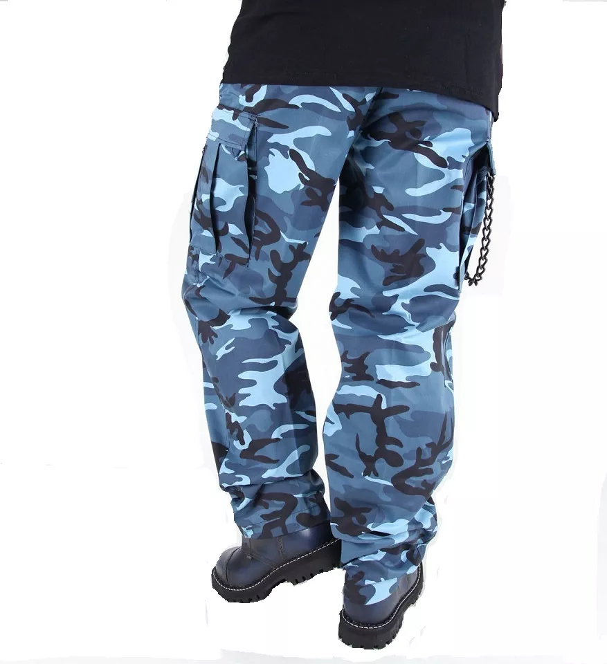 Pantalon Camouflage Homme Bleu