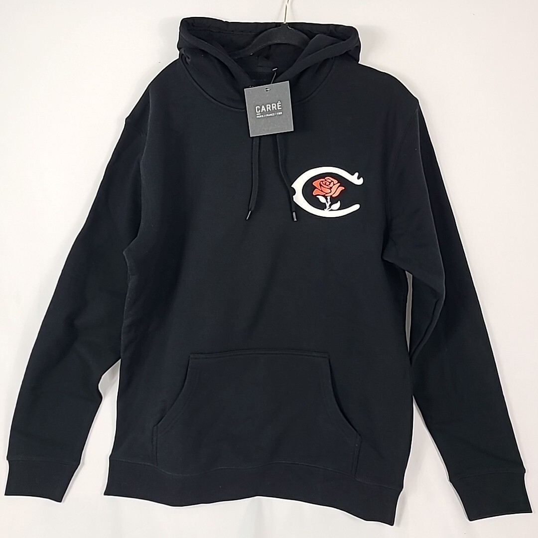 NEW Carre Paris France Men's Black Hoodie Rose Sz XL | eBay