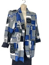 Blue White Blazer Emily Adams Classic Party Jacket 14
