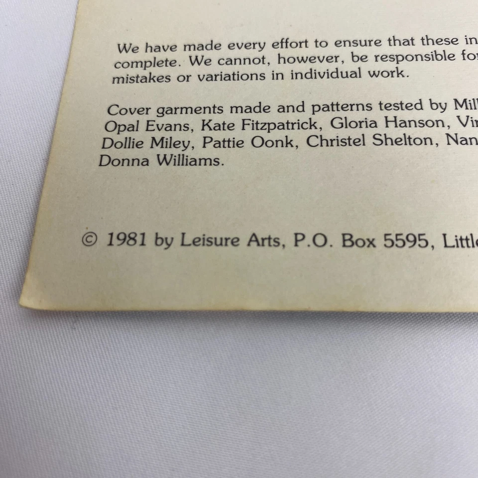 Great Gifts To Knit And Crochet (Leisure Arts Leaflet 192) - 13 Designs - 1981 - Image 4 of 4