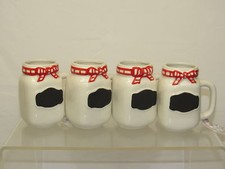 Lot of 4 Boston Warehouse Earthenware Mason Jar Mug, BBQ Design