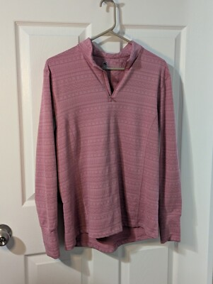 #ad Noble Equestrian 1 4 Zip Pullover Pink Women#x27;s XL $24.99