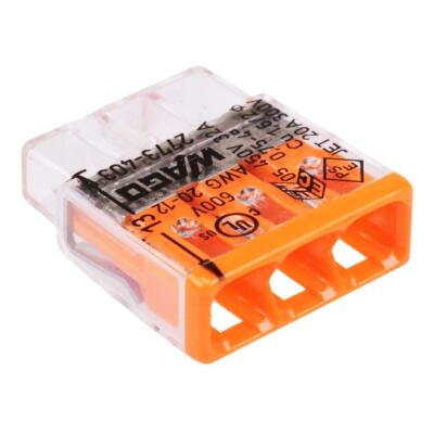 5 x 2773-403 WAGO Compact 3 Way Push Wire Connector 32A