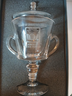Teamsters Jackie Presser Award Glass Trophy Board Of Directors Gof Tounament