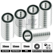 50x 6006-2RS Ball Bearing 30mm x 55mm x 13mm Rubber Sealed RS 2RS w/ Snap Ring
