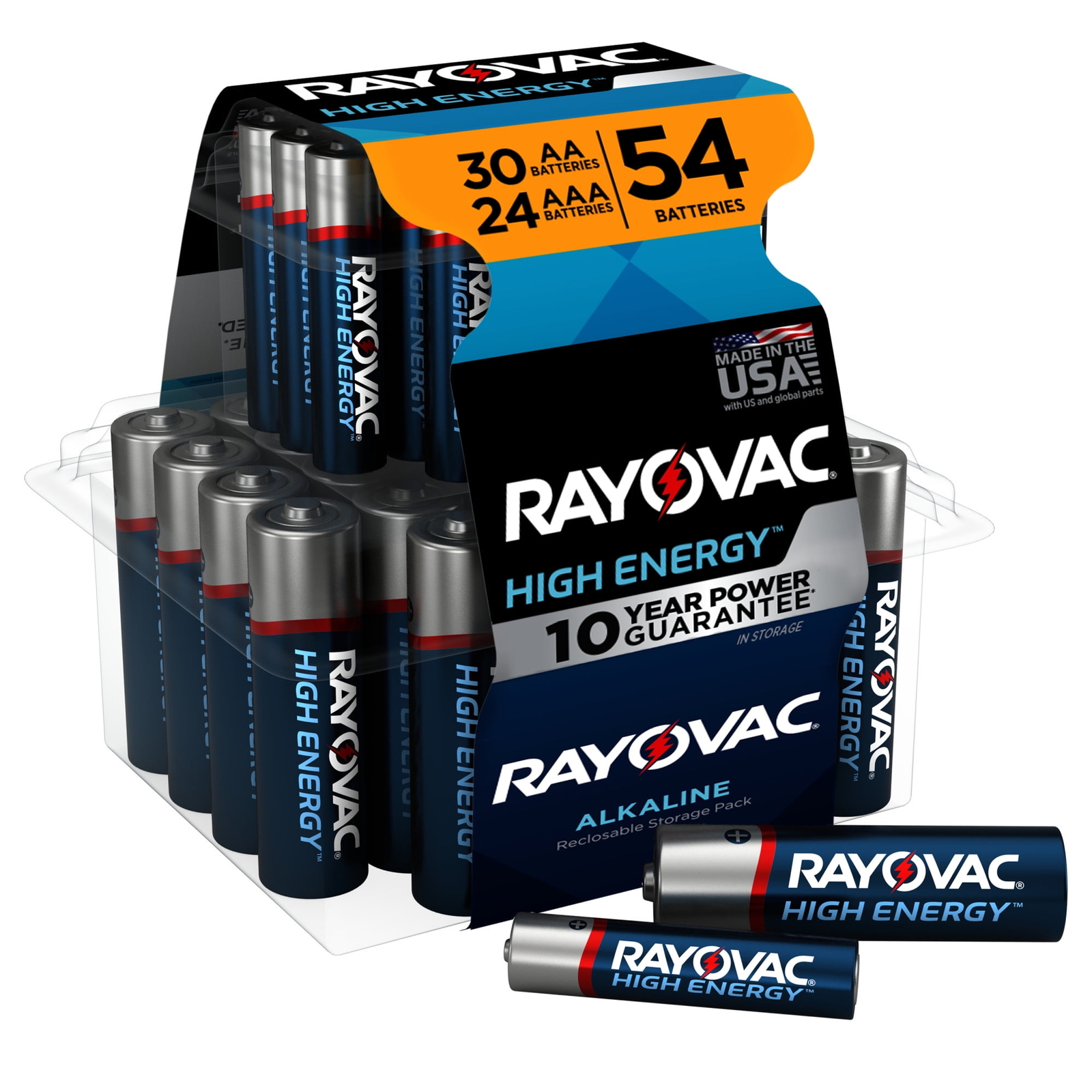 Rayovac AA Batteries &AAA Batteries Combo Pack 30 AA and 24 AAA 54 Battery Count-image