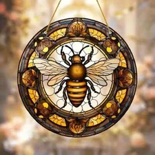 Bee Stained Acrylic Pendant Hanging Ornament