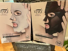 2 Vivo Per Lei Botanical Charcoal Exfoliating Sheet Mask + Foaming Detox Mask 10