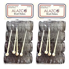 8 Pc Vintage Style Hair Rollers Xlarge BRUSH ROLLERS  8 PINS 8 XL Rollers 