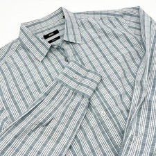 Boss Hugo Boss Ronny Plaid Slim Fit Shirt Men's Large Blue Button Down