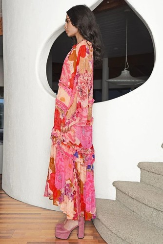 COOP TRELISE COOPER Bloom Town Maxi Dress Women's Size XS Long Sleeve Flowy Boho - Picture 2 of 16