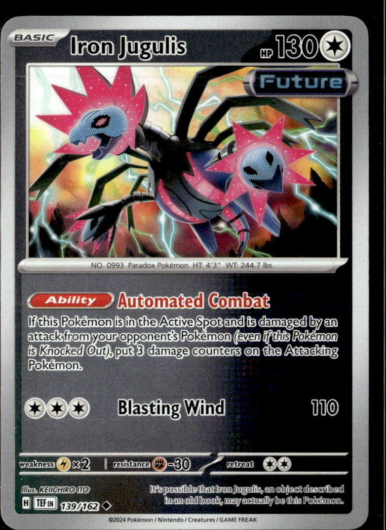 Pokemon Iron Jugulis 139/162 Temporal Forces Reverse Holo Uncommon 4 Card Lot