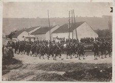 WW1 AEF US Army Marching in France 1917 Soldiers - Original Sig Corps Photo