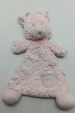 Demdaco 2021 Pink Giraffe Rattle Lovey Plush Security Blanket 2