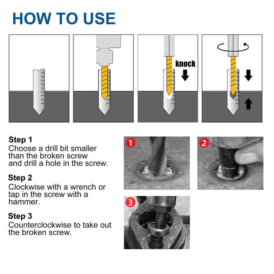 25Pcs Screw Extractor Set Hex Head MultiSpline Easy Out Bolt Extractor