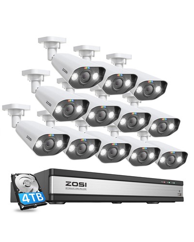ZOSI 8CH/24CH H.265+ 4K 8MP POE Überwachungskamera Set HDD Email Alarm Audio PIR - Bild 29 von 32