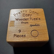 JG WHITE RARE wooden Puzzel In Box "Pretty Darn Easy Puzzle" 9 Pieces