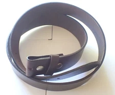 DARK BROWN OIL TANNED SOLID LEATHER BELT SIZE 30 W/SNAPS OVERSTOCK BLOWOUT!