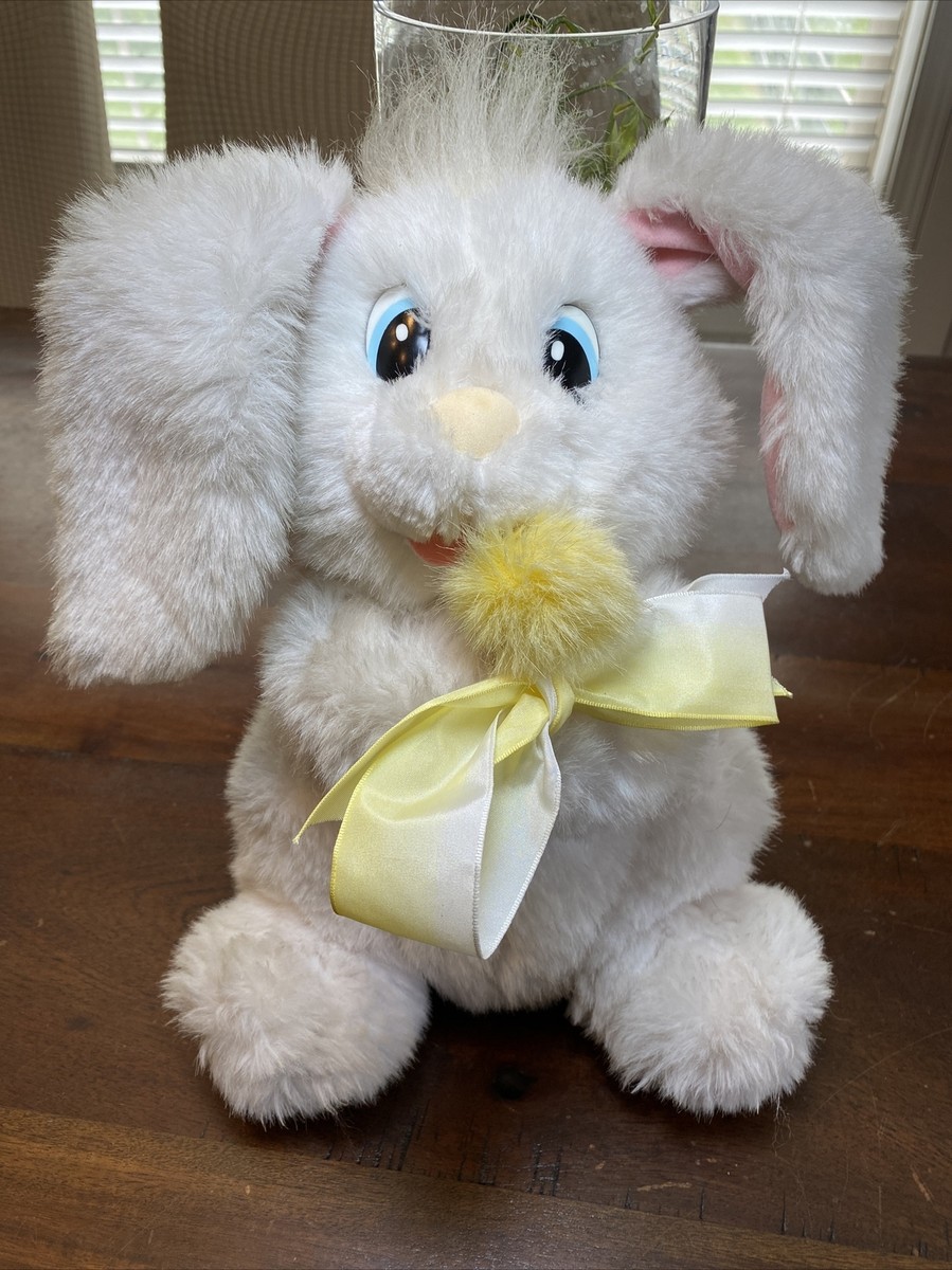 Vintage 1980's Applause Bunny Rabbit 13” Plush White Bunny W