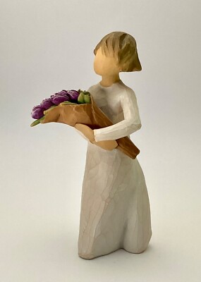 Willow Tree Überraschung Figur Frau Blumen Blumenstrauß verpackt Top Zustand 27788 
