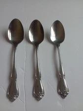 Oneida ARBOR ROSE TRUE ROSE Stainless Oneida USA Flatware 3 Teaspoons Silverware
