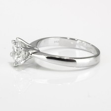1/3 Carat I/SI1 Gorgeous Diamond Engagement Ring Round Cut 18K White Gold
