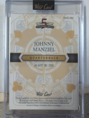 🔥2024 Five Card Draw Stack Deck Johnny Manziel 1/1 Auto Queen Of 💎 Refractor🔥 - Picture 2 of 2