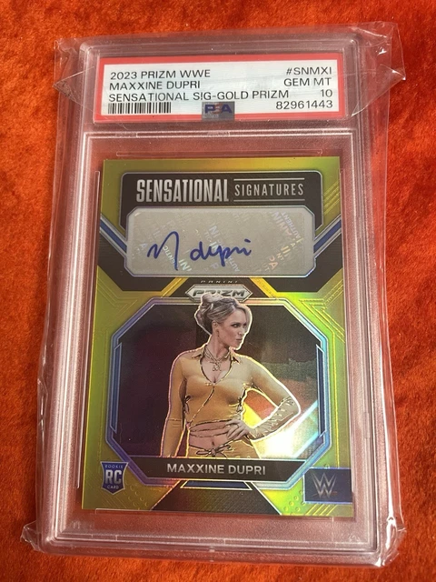 WWE Prizm Maxxine Dupri Gold Auto Rookie PSA 10 HOT!