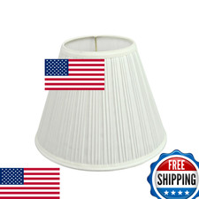 Aspen Creative 59126A White Pleated Empire Uno Lamp Shade 6x12x9