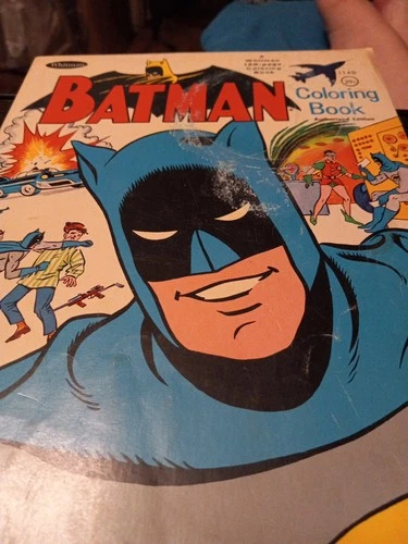 Batman Meets Blockbuster Coloring Book #1032 - Vintage 1966 Whitman
