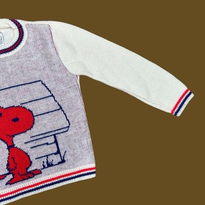 Vintage Good Sports Snoopy Sweater May Knit Pullover Toddler (See