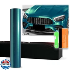 12"x60" (1FTx5FT) Peacock Green PET Super Gloss Metallic High Glossy Vinyl Wr