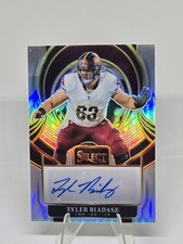 Tyler Biadasz 2025 Panini Select Silver Prizm Auto #SIP-TBZ Commanders