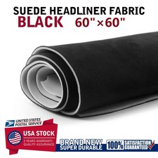 Black 60" 60 Interior Suede Material for Truck Roof Headliner Material Fabric