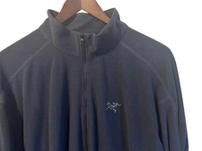 ARC'TERYX Thermal 1/2 Zip Delta LT Men's Sz-XL Polartec NAVY Base Layer Waffle