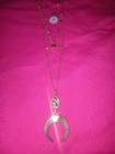Claire's Necklace Set Gold Tone Moon Pendant - 4 layered Necklaces 1 Great Look — photo 3
