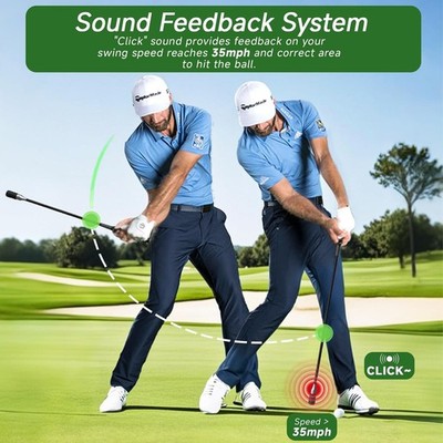 Golf Swing Trainer, Weighted Click Stick Golf Trainer, Golf Right