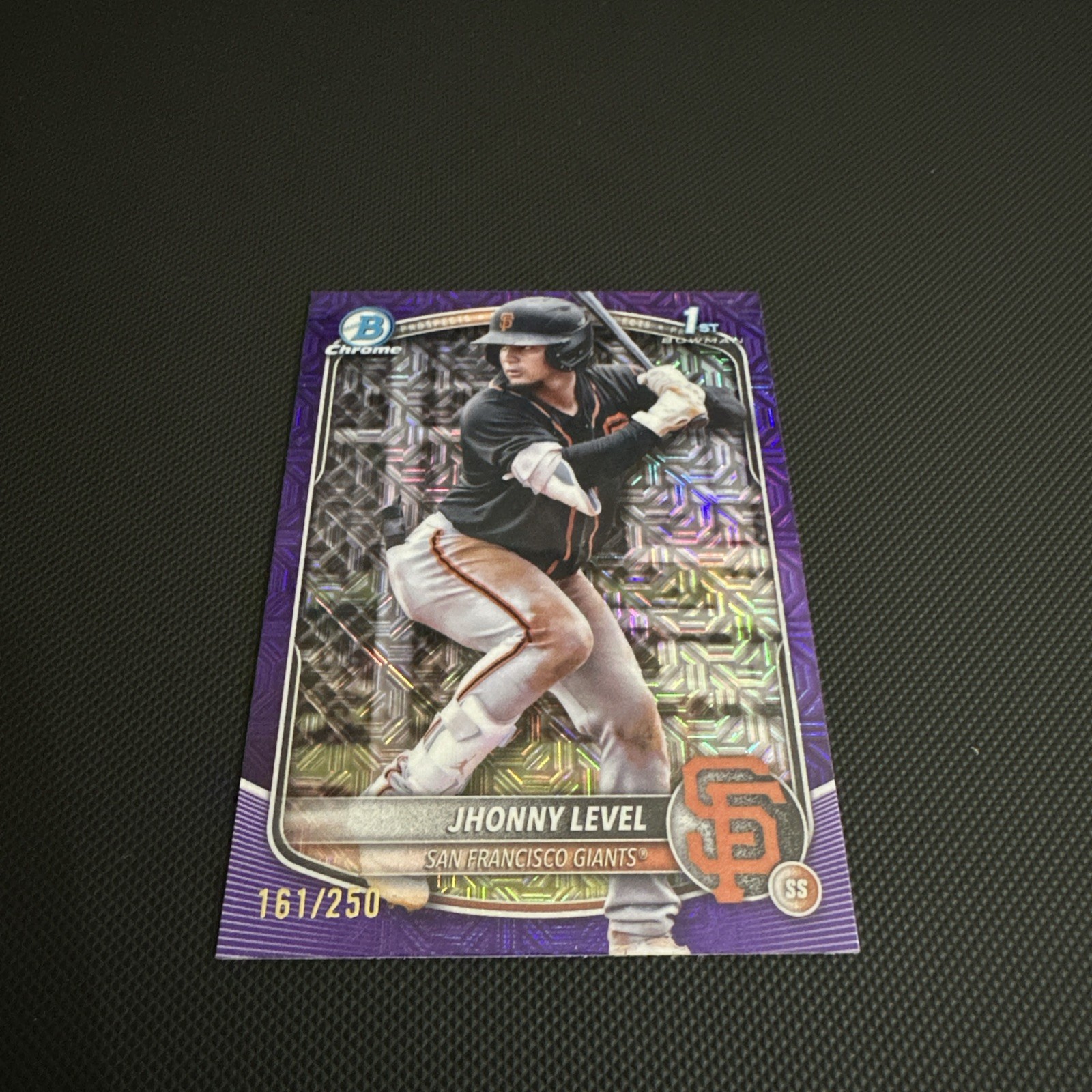 2025 Bowman Chrome 1st Geometric /250 Purple Jhonny Level Refractor #BCP-147