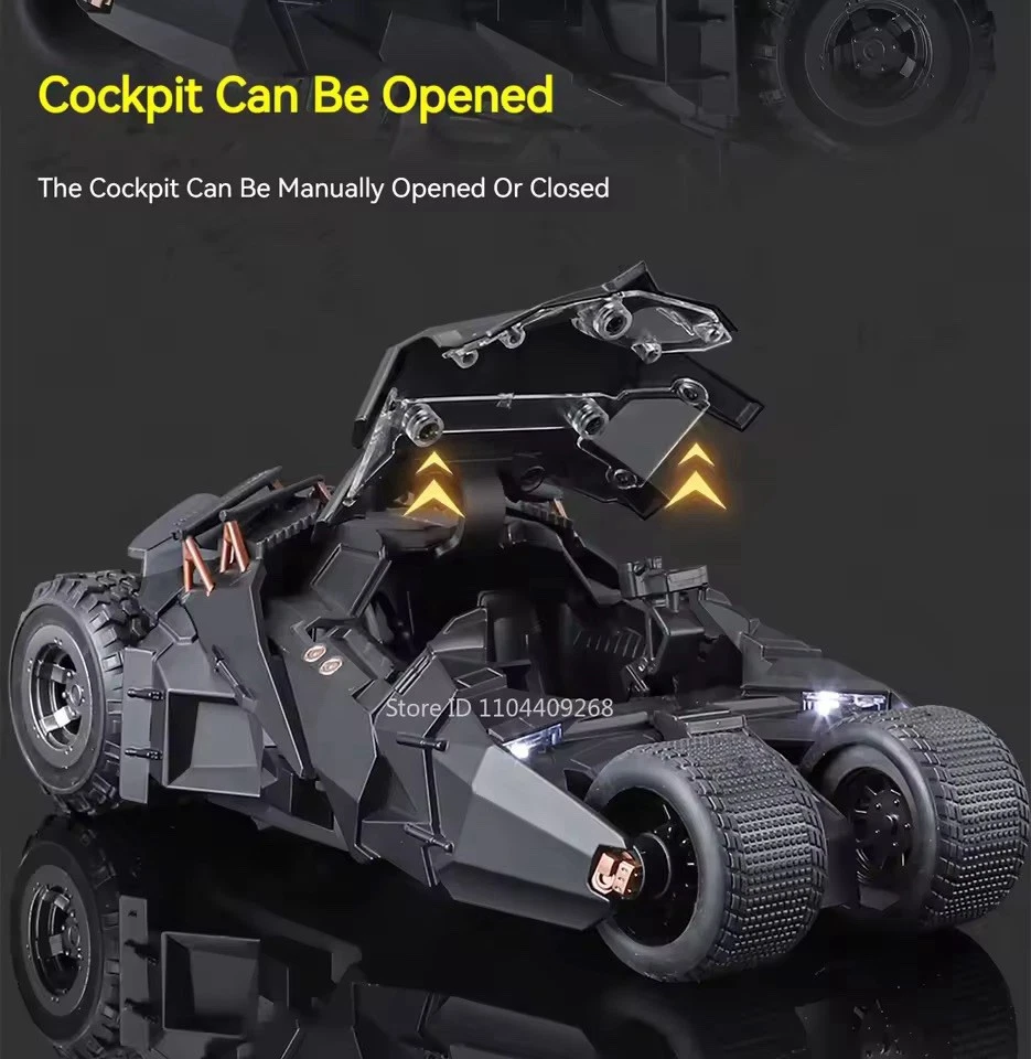 1:18 Batman Batmobile Tumbler Alloy Car Diecast Model Sound Brand New No box - Image 4 of 4