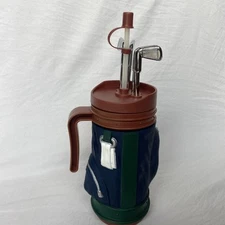 Vintage 1996 Golf Bag Drinking Cup w Straw  Great Gift for Golfer