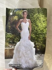 Abito da sposa donna in organza stile sirena di Aime Couture taglia