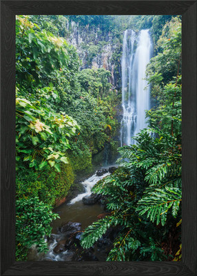 Maui Wasserfall Hawaii Gerahmtes Wandbild Poster Leinwanddruck Bild