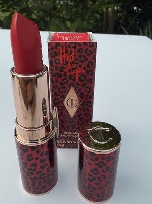 Charlotte Tilbury Hot Lips Matte Lipstick Patsy Red Full Size New In Box