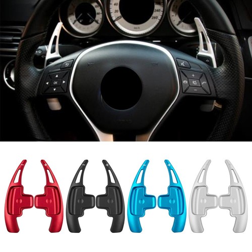 Red Aluminum Steering Wheel Paddle Shifter Extension For Mercedes A B C E Class - Foto 5