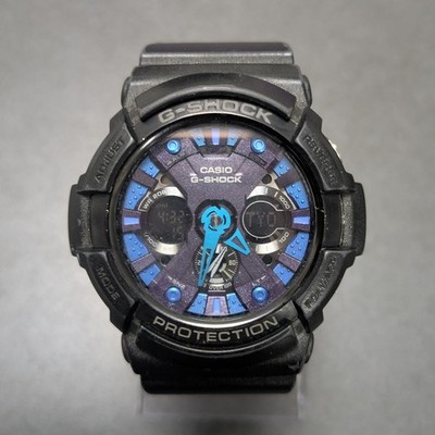 Casio G-Shock GA200SH-2A Glitter Black  Men's Watch Pre-owned Working No Battery