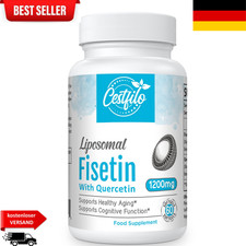 Liposomal Fisetin 1000mg with Quercetin 200 mg 60 Softgels | Hochdosiert 1200...