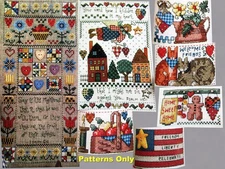 Righteous Shall Be Well Word In Heart Samplers Charmers CROSS STITCH PATTERNS